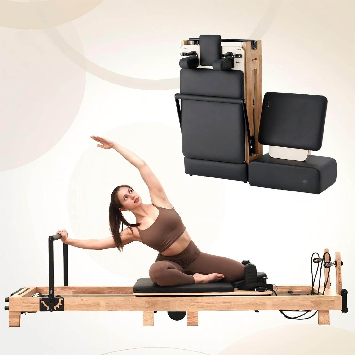 Pilates Reformer Spring - Деревянный тренажер для пилатеса с пружинами,