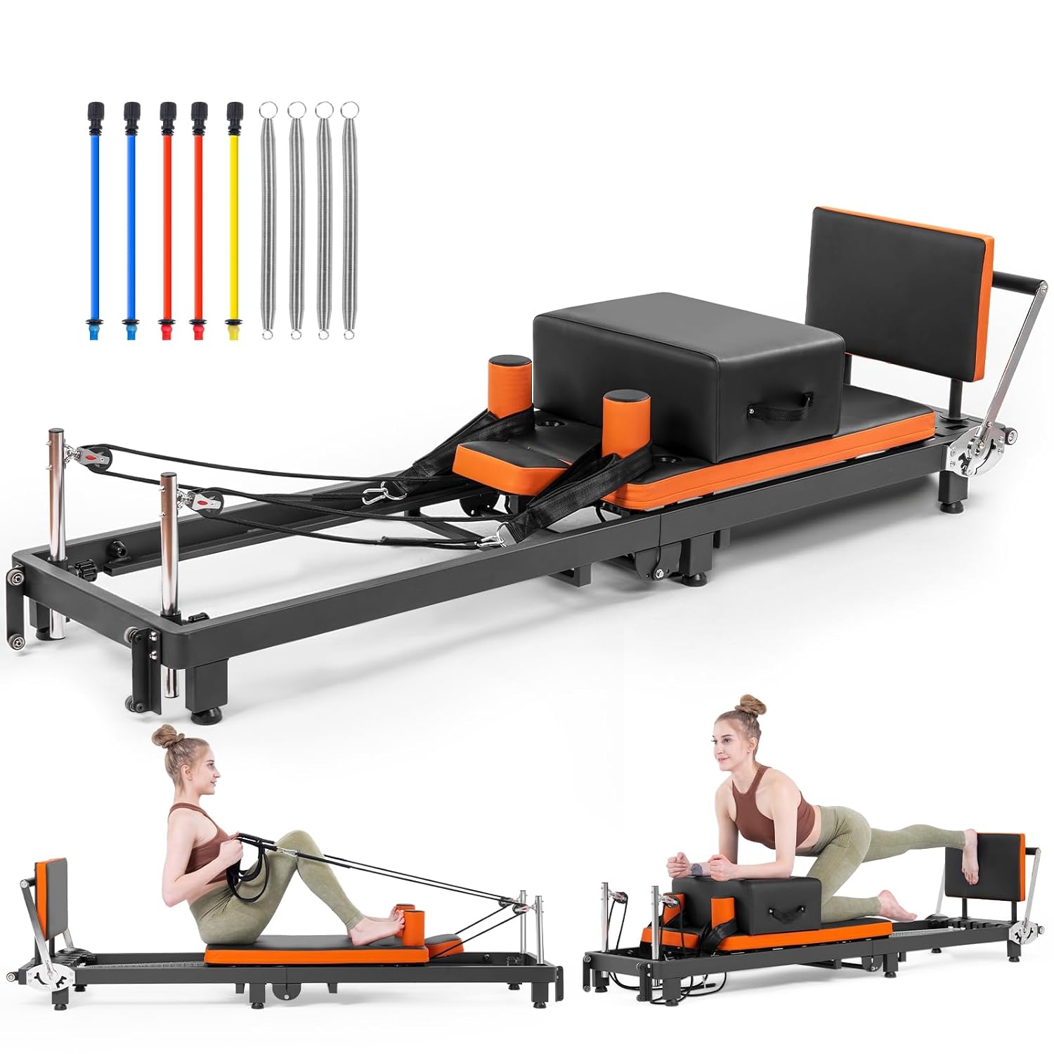 Pilates Reformer Spring - Пилатес-реформер, складной тренажер для пилатеса с