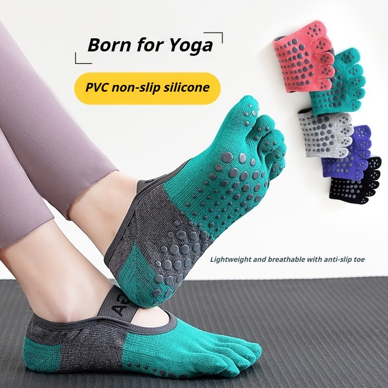 Yoga Pilates Yoga - Профессиональные противоскользящие пятипальцевые носки для пилатеса
