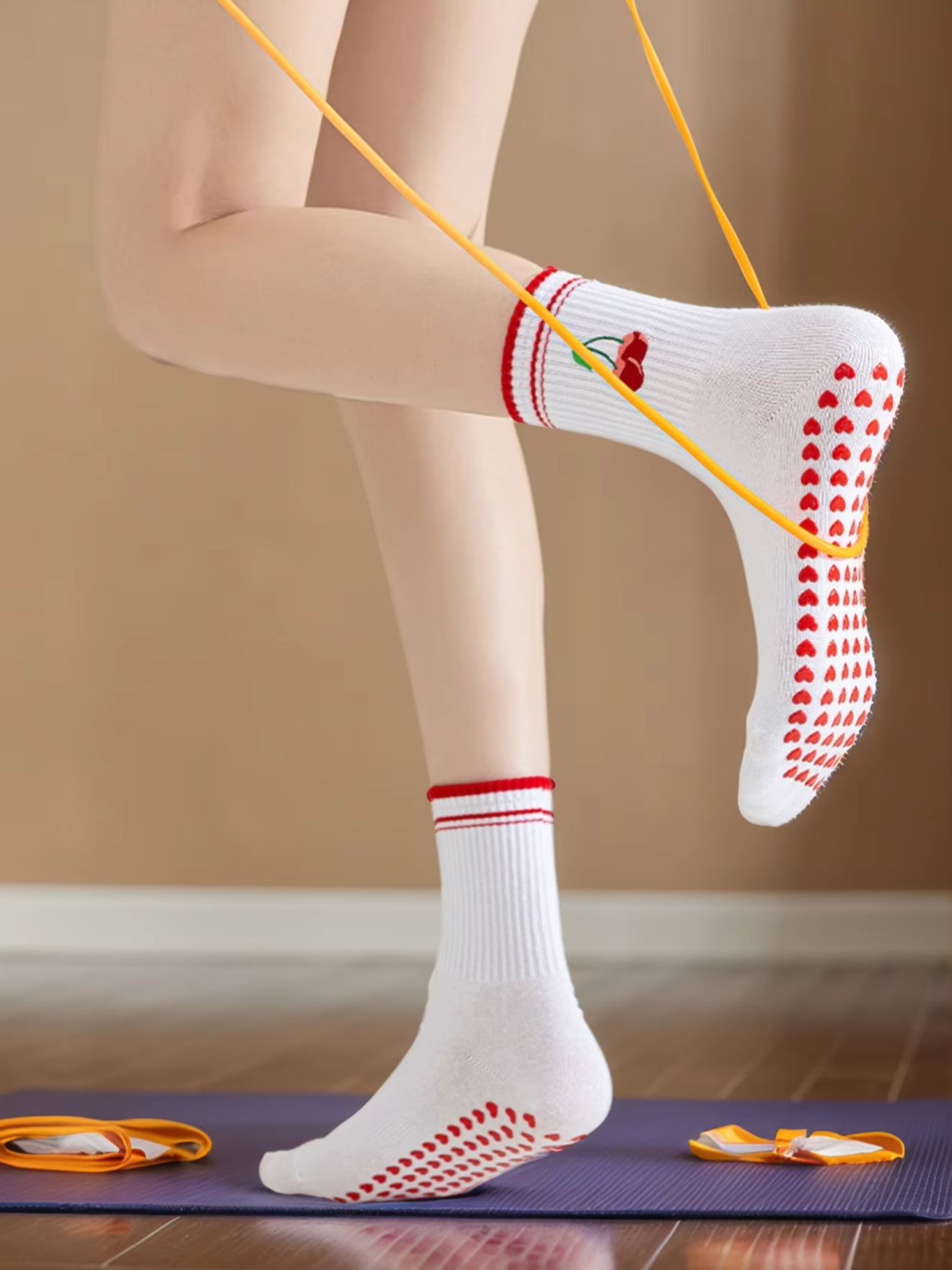 Yoga Strap Cotton - 1 пара профессиональных носков для йоги,