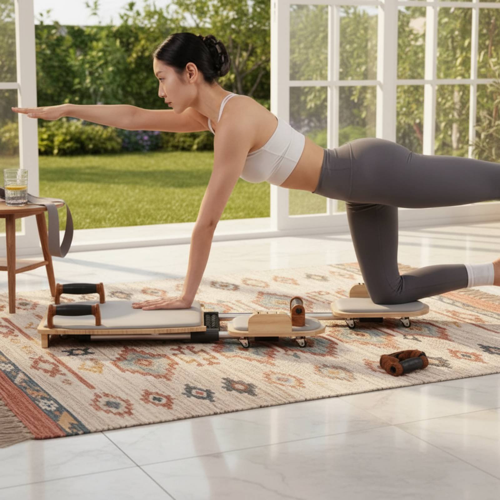 Домашний пилатес-реформер с 6  – обзор и цена Pilates Reformer Spring
