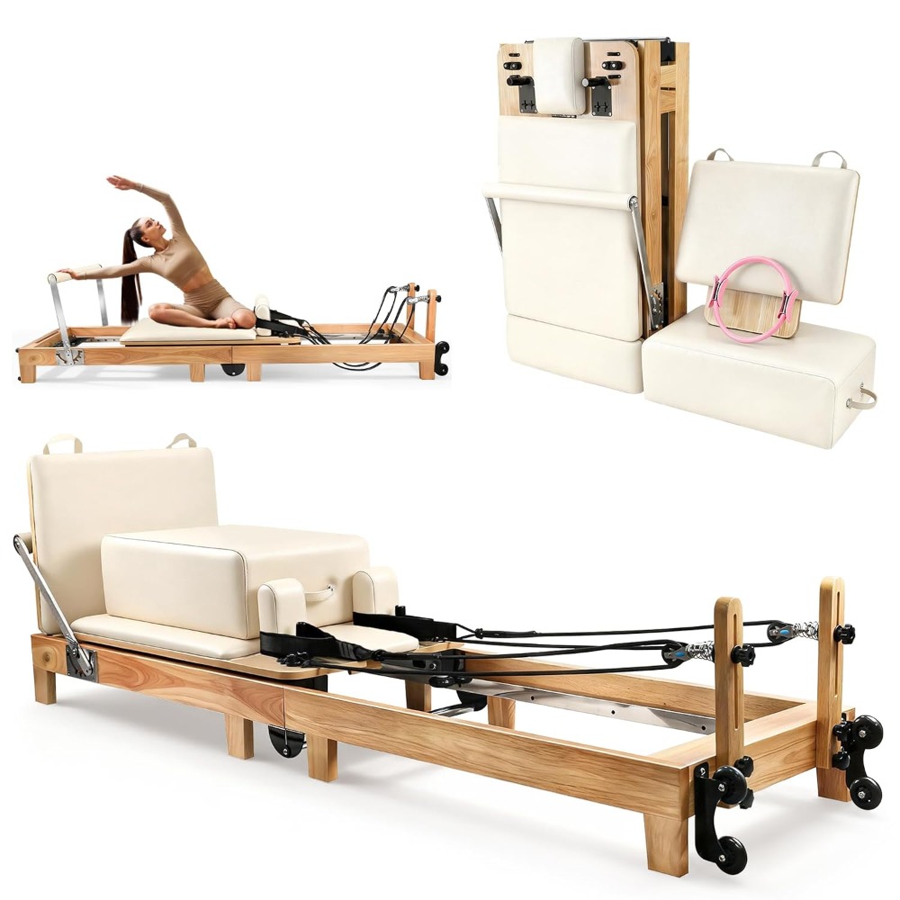 Складной деревянный пилатес-ре – обзор и цена Pilates Reformer Spring